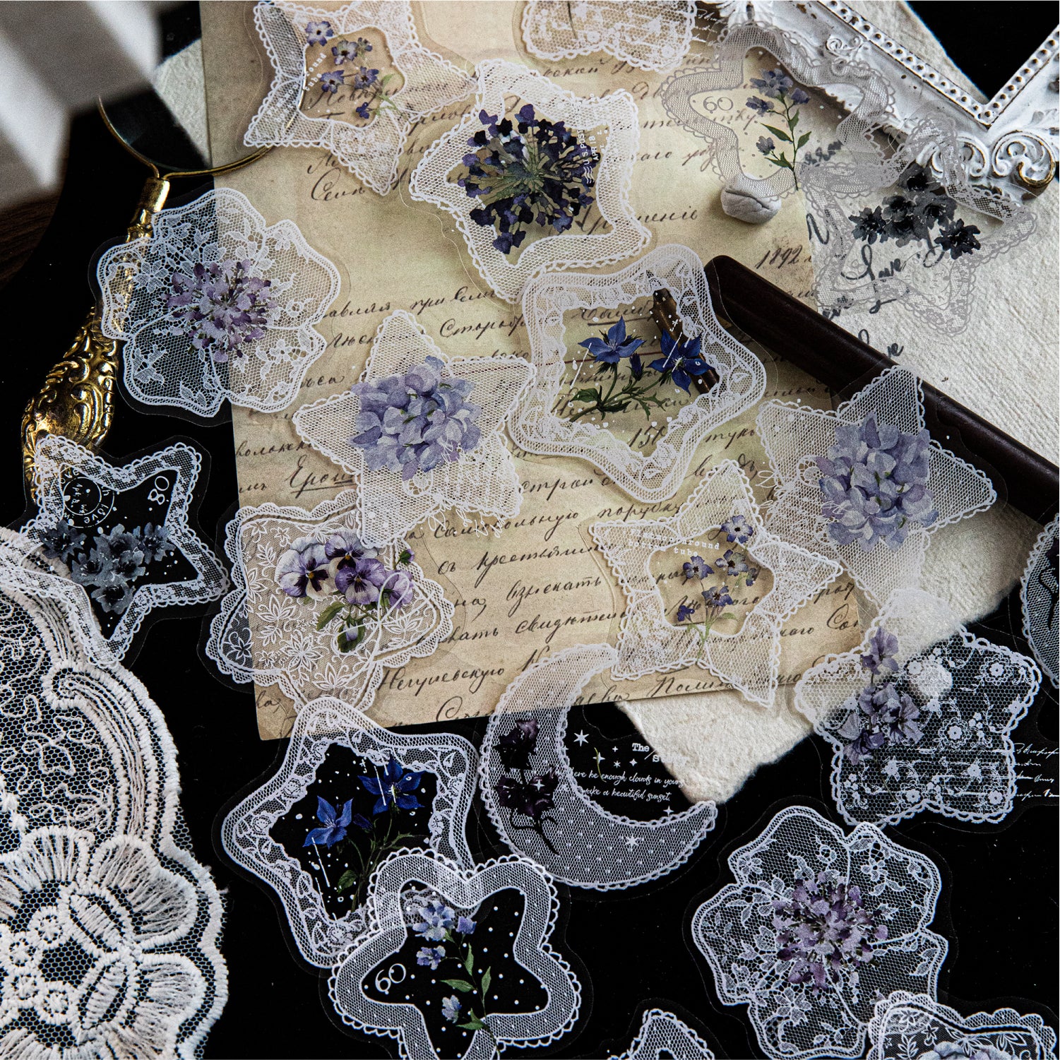 Lace PET sticker -20Pcs each pack