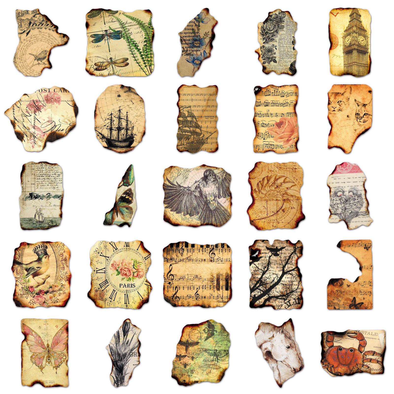 50 Burn marks Stickers
