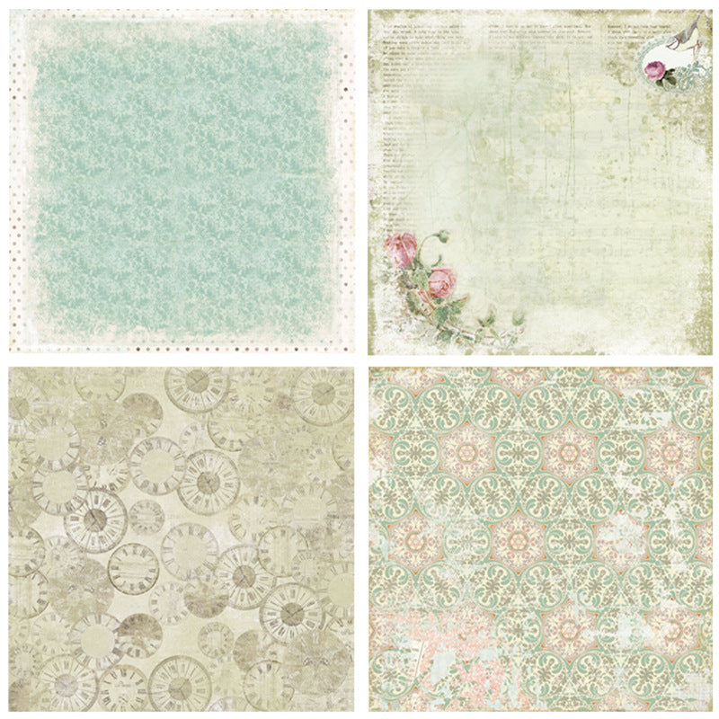 0803 Our time background paper -24Pcs each pack