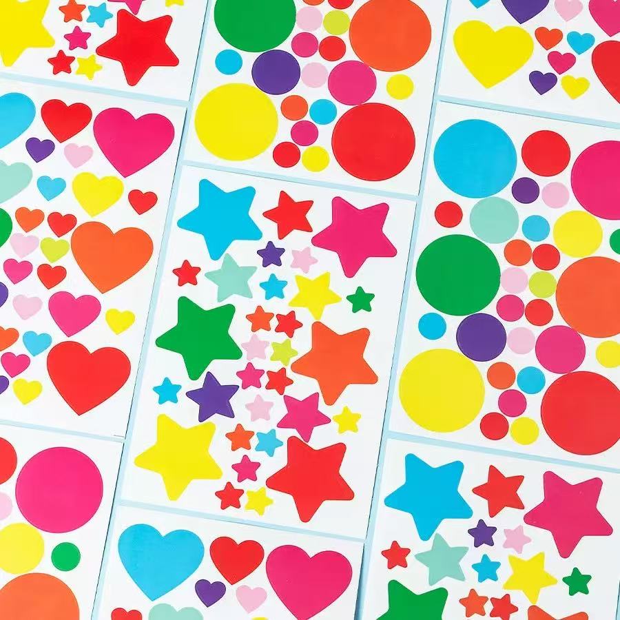 0604 Color graphics sticker -6Pcs each pack