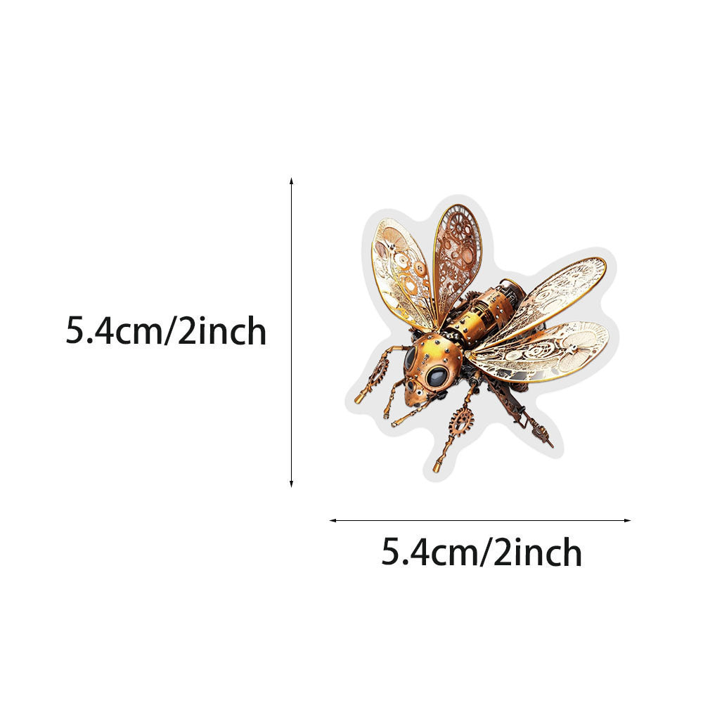 1011 50 Steampunk insects PET sticker