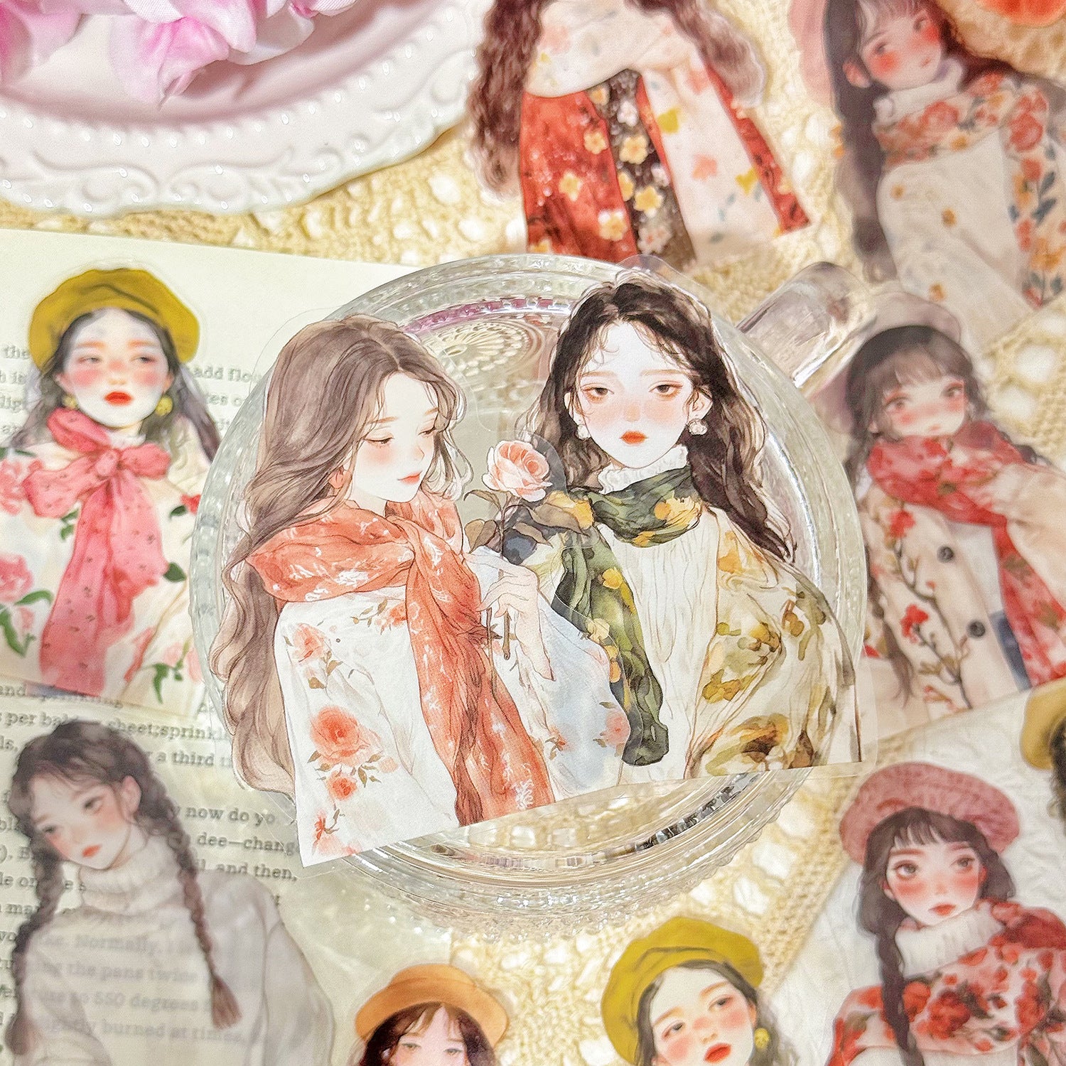 0703 Girls PET sticker -20Pcs each pack