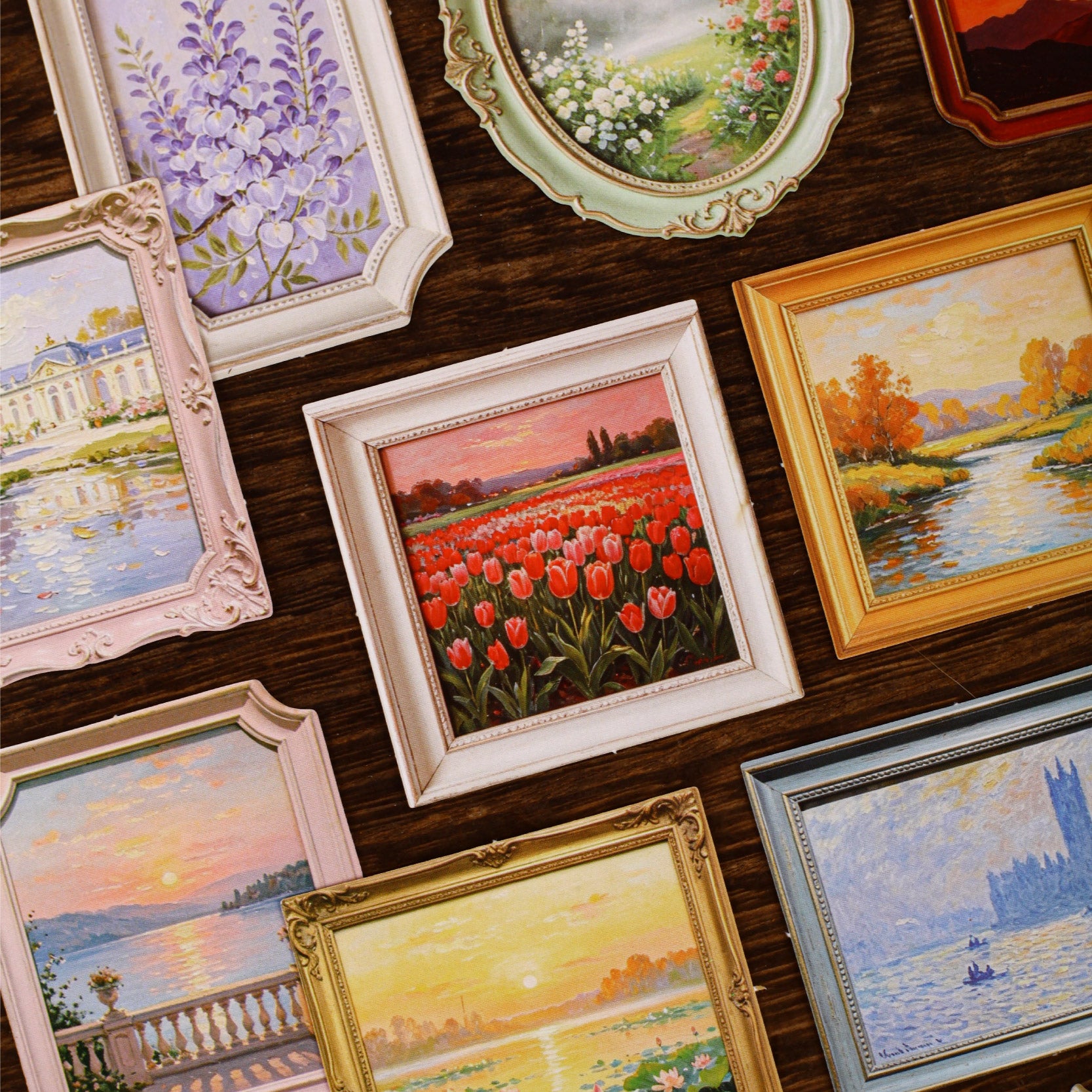 Vintage Time Gilded Art Box Cardstock Stickers -10Pcs each pack