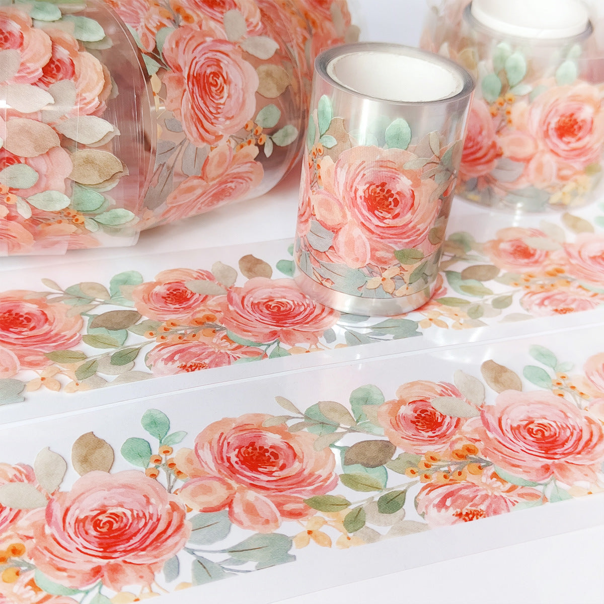 0713 Pink Flower Vine PET tape -5cm*2m