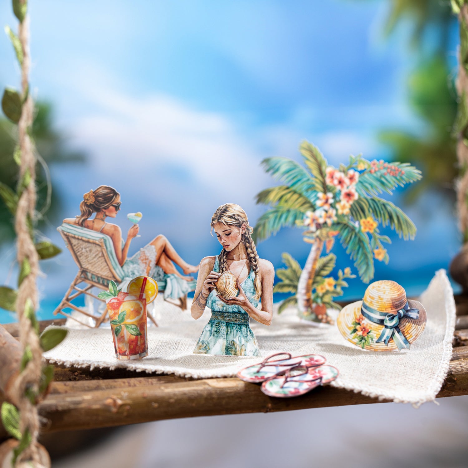 0618 Summer travel Solid Sticker -20Pcs each pack