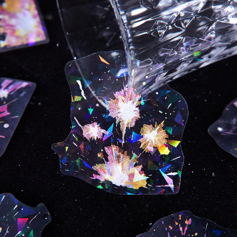 1020 Blooming fireworks PET sticker -20Pcs each pack