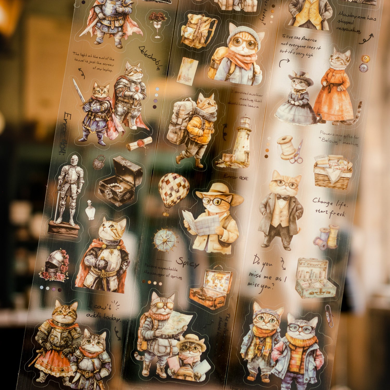 0809 Cat's life PET tape -6.5cm*2m