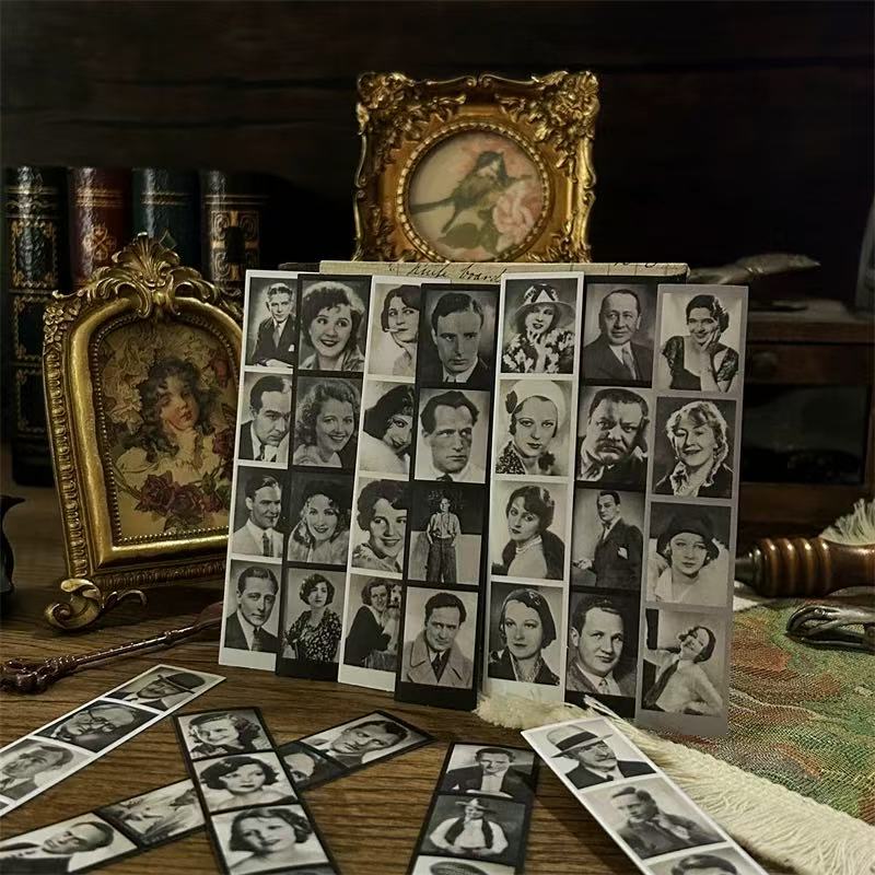1Retro portrait film sticker -20Pcs each pack