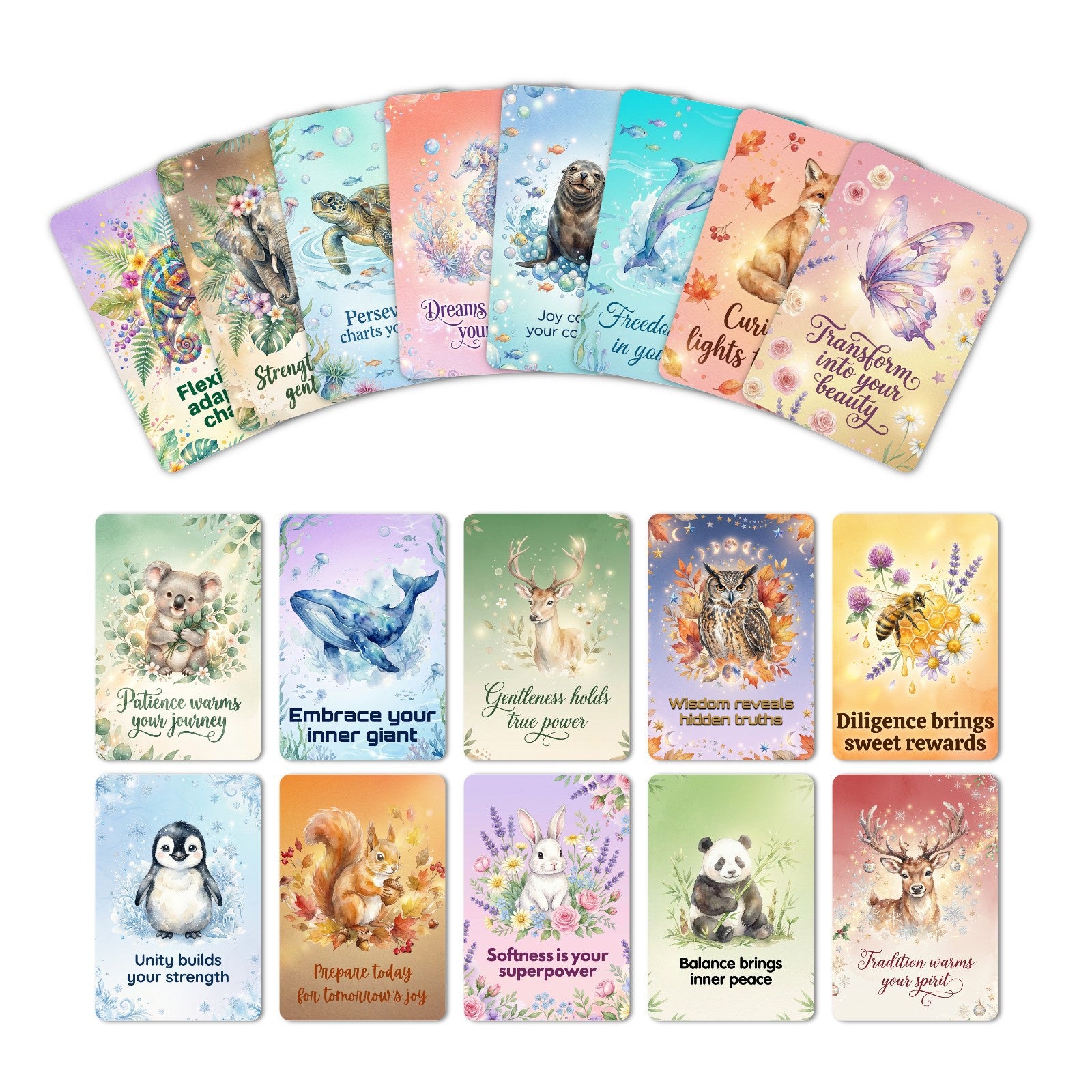 Inspirational Animals Cardstock 18pcs 2.36*3.5 inch
