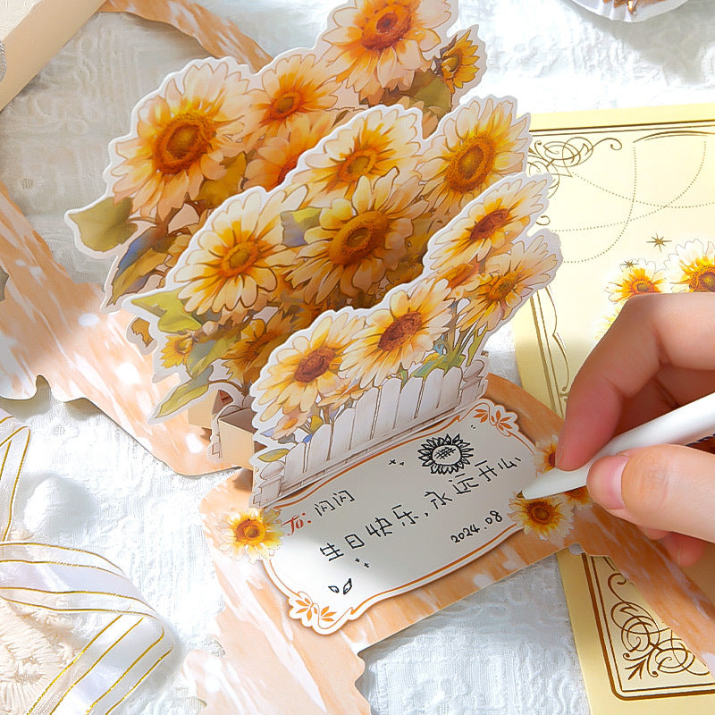 0321 Flower 3D Greeting Card with Envelope