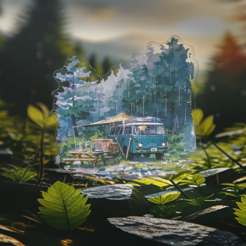 0320 Rain roaming series Sticker -12Pcs each pack