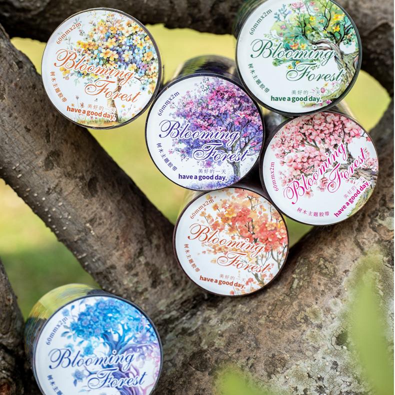 0416 Blooming Forest Series PET tape -6CM*2M