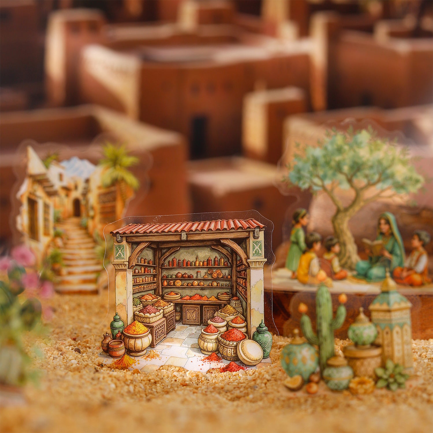 0630 Desert safari PET sticker -20Pcs each pack