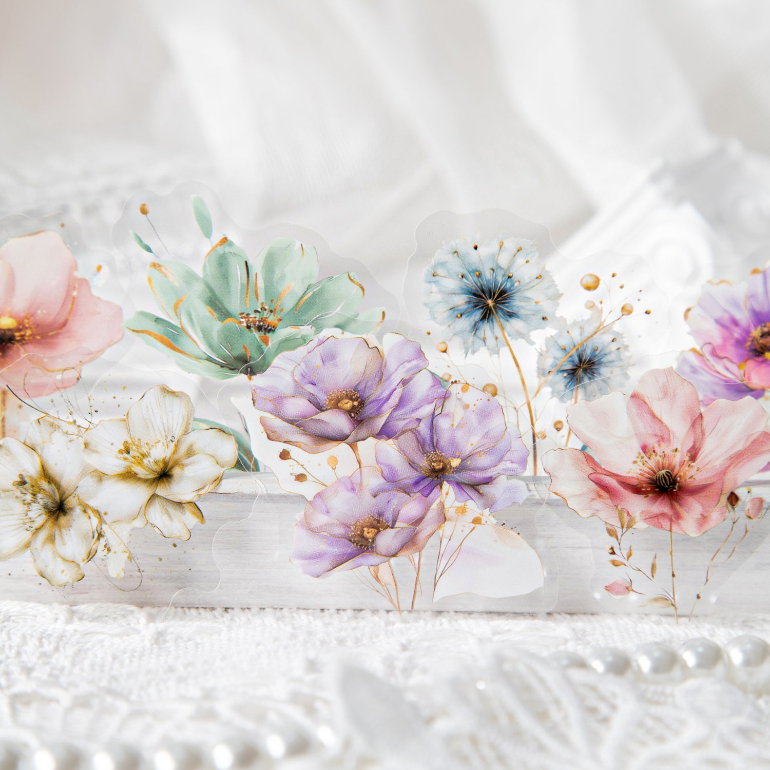 0630 Flowers PET sticker -15Pcs each pack