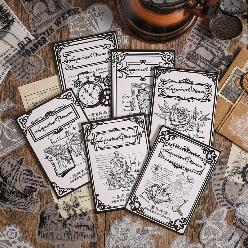 0802 Vintage vellum paper Sticker -20Pcs each pack