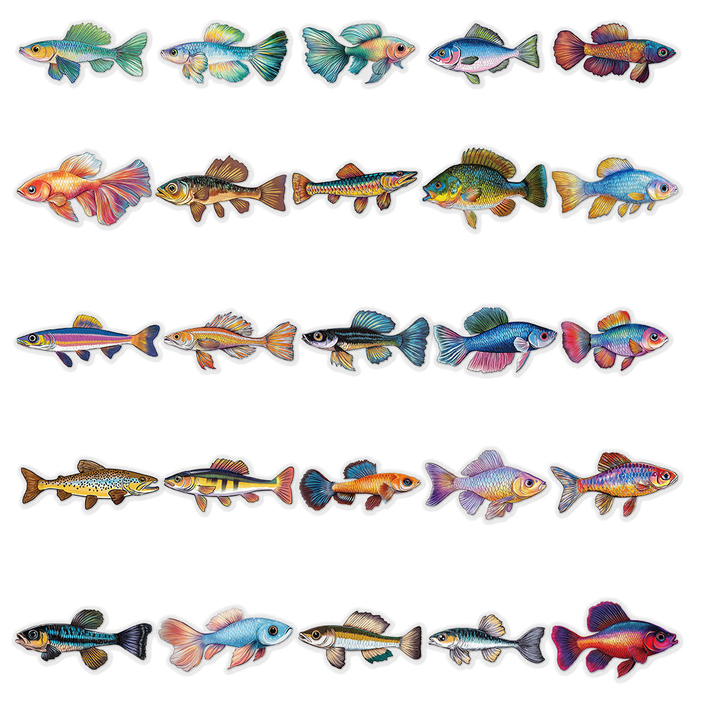 0615 50 Fish PET sticker