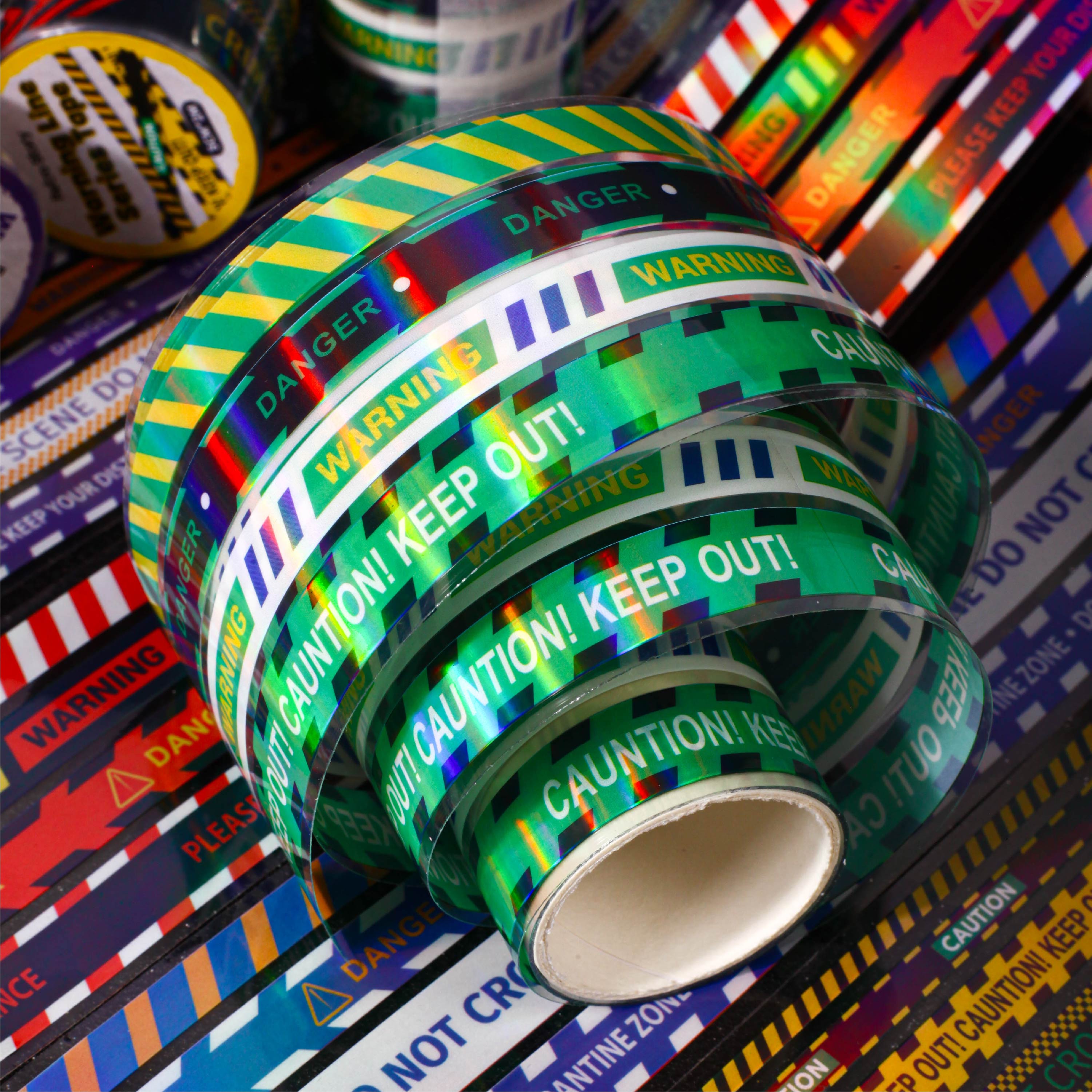 Vintage Warning Tape PET Tape (5cm x 2m)