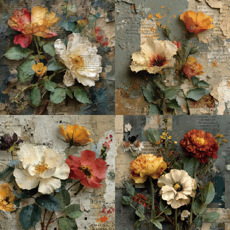 0914 Chrysanthemum background paper R2576 -24Pcs each pack