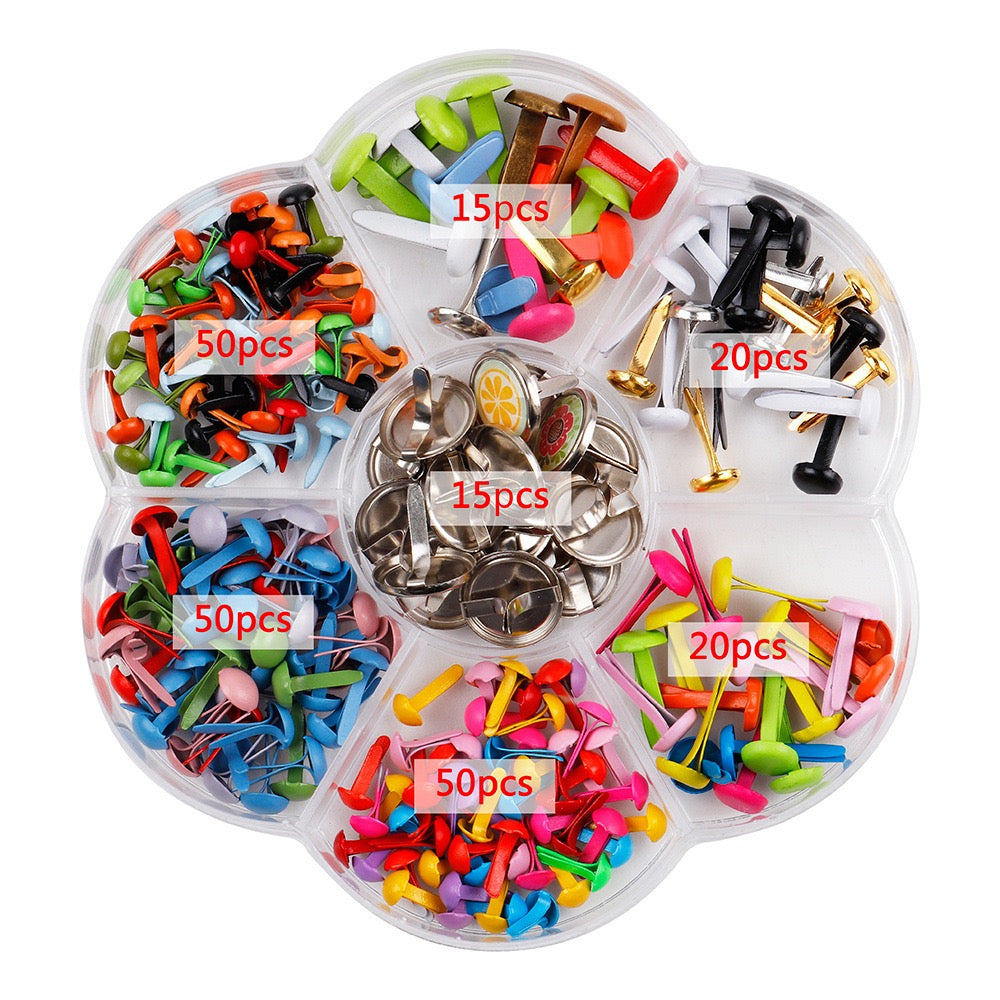 0530 6-12mm Mixed Metal Two-Claw Nails for Handmade DIY Materials