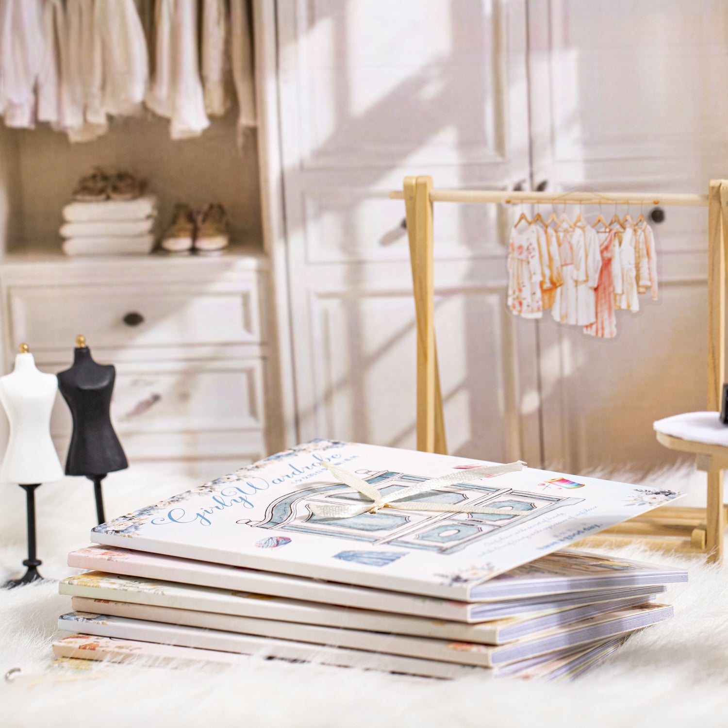 0409  Girl'y Wardrobe Series PET & Washi Sticker Book -20Pcs each pack