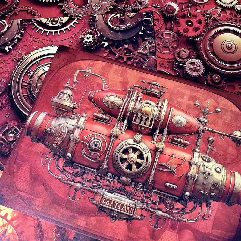 0428 A4 size Mechanical Gear Style Paper 5 pcs