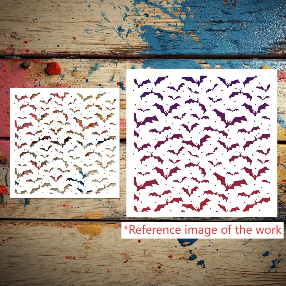 1024 Bat stencil 15.24CM*15.24CM