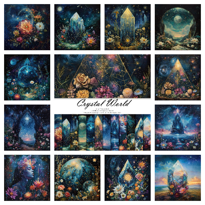 0412 Crystal world background paper -24Pcs each pack