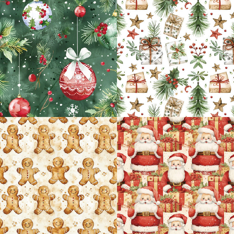 0914 Christmas background paper R2579 -24Pcs each pack