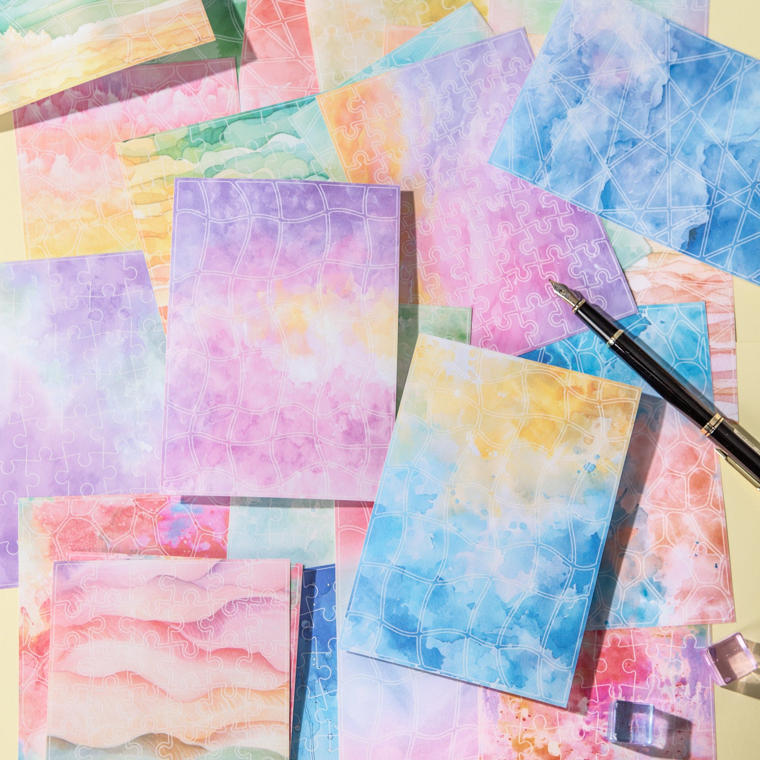 0529 Watercolor Washi Sticker -5Pcs each pack