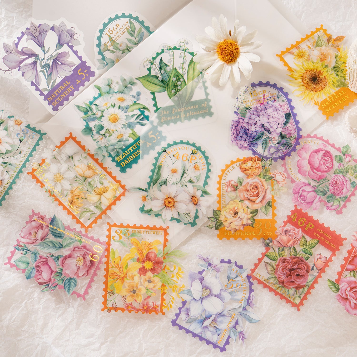 0509 Flowers by post PET Sticker -30Pcs each pack