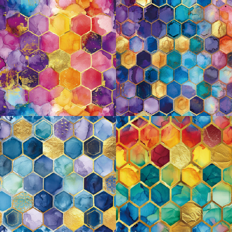 0415 Gilded background paper R2522 -24Pcs each pack