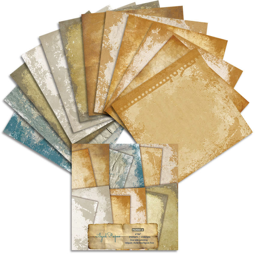 0803 Vintage background paper -24Pcs each pack