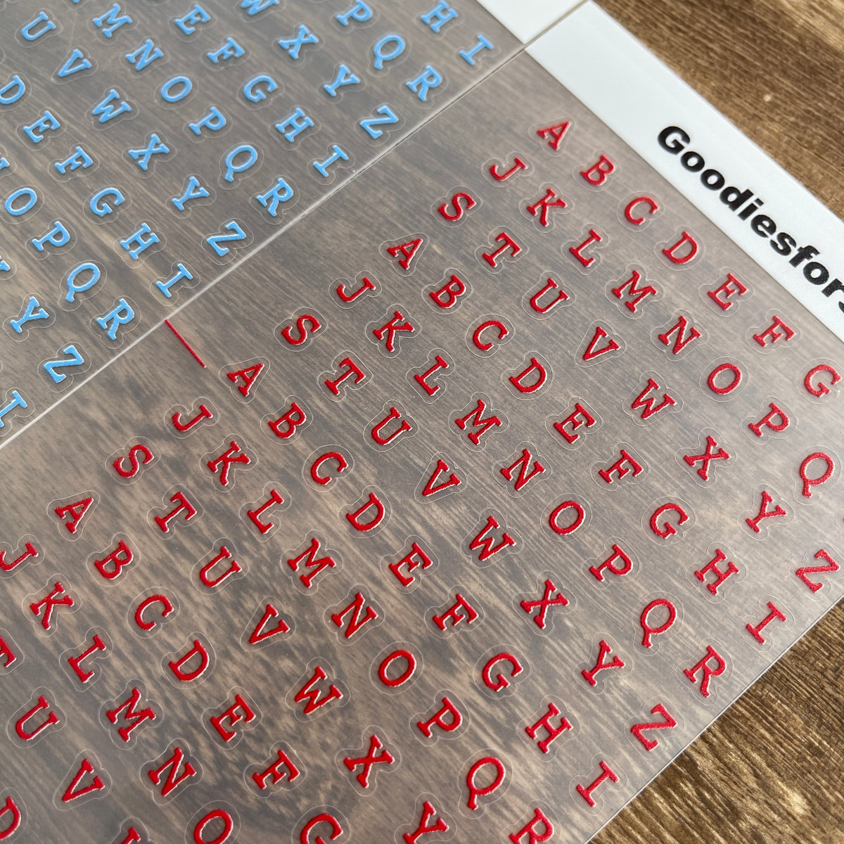 3D Letter stickers *can be stored in A6 binder