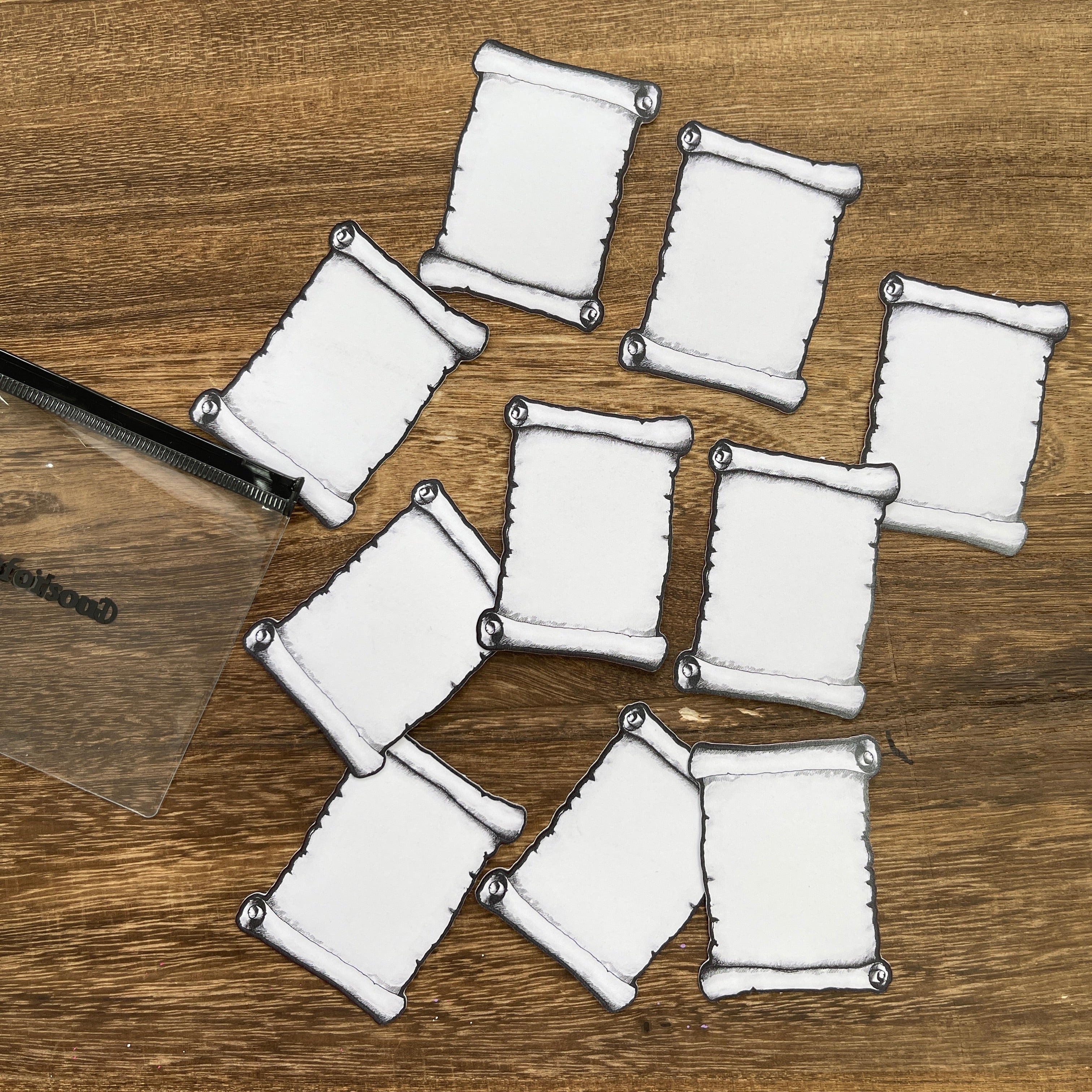 Reel shaped card 1 pack 10 pcs 5.3cm*6.8cm