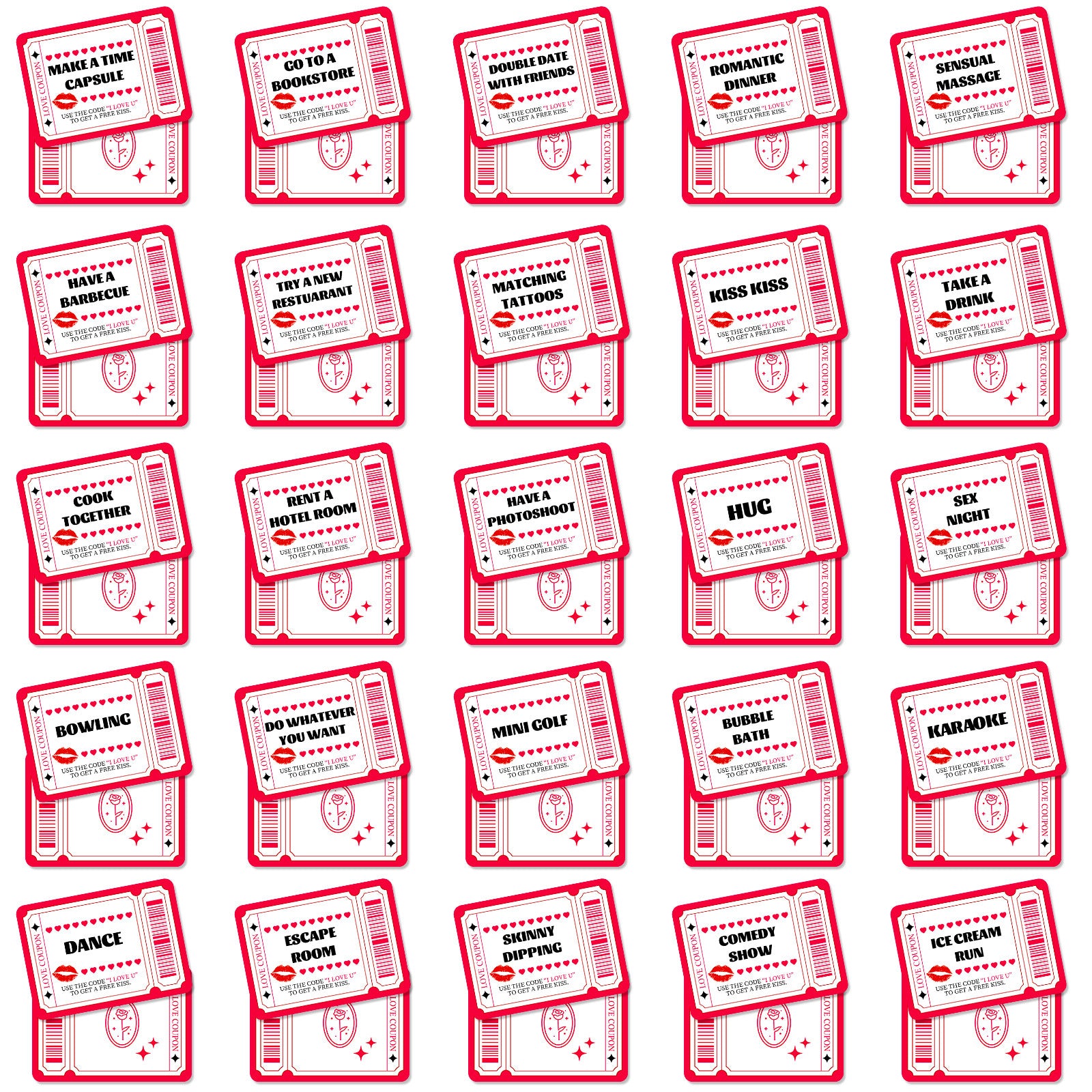 0719 Sweet interactive cards 50 pcs