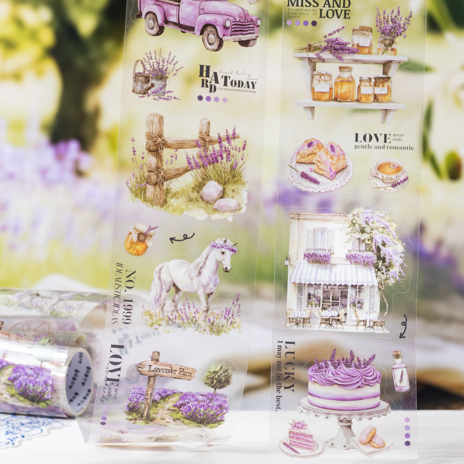 0727 Purple Provence PET tape *pre-cut -6.5CM*2M