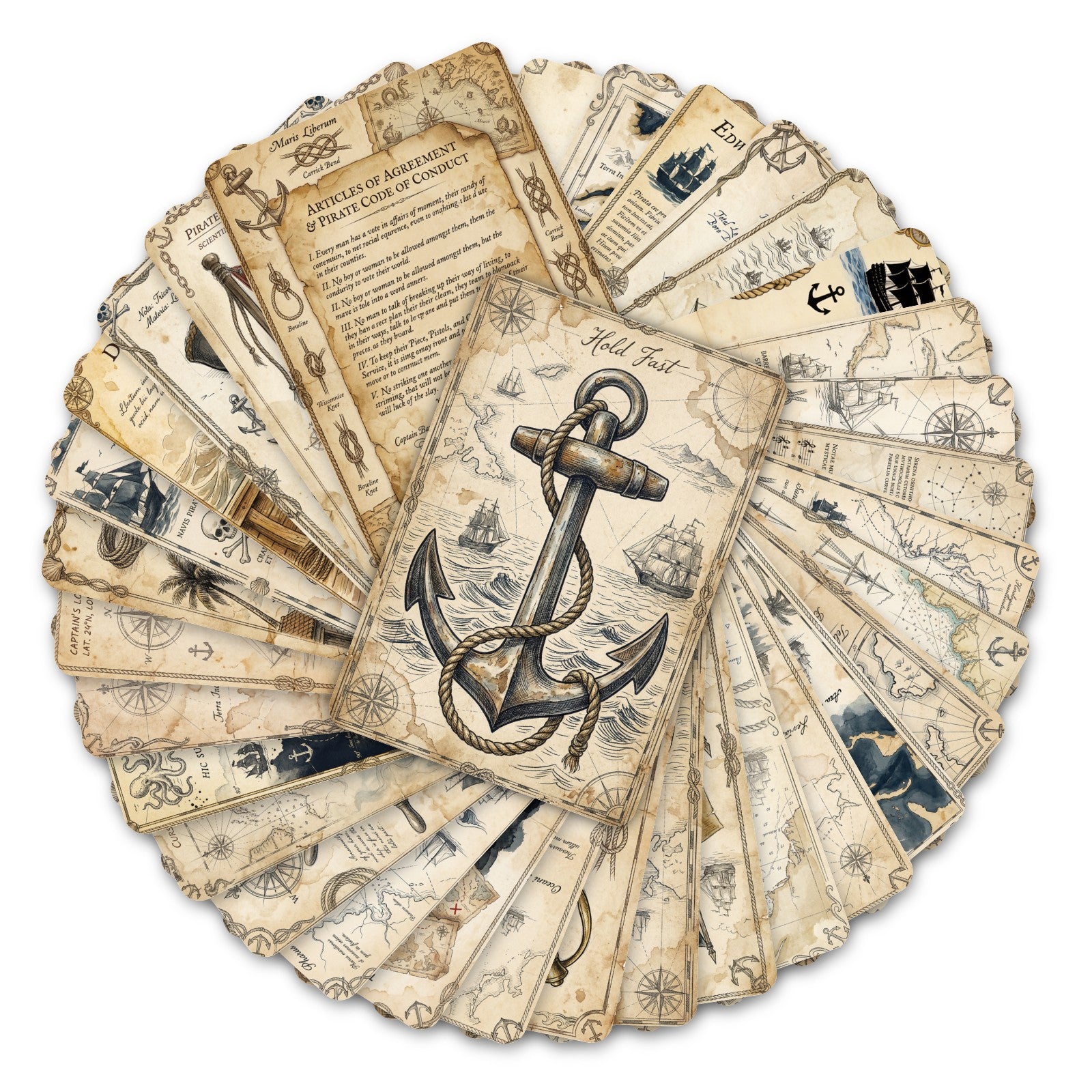 Pirate culture Cardstock 36pcs 2.36*3.5 inch