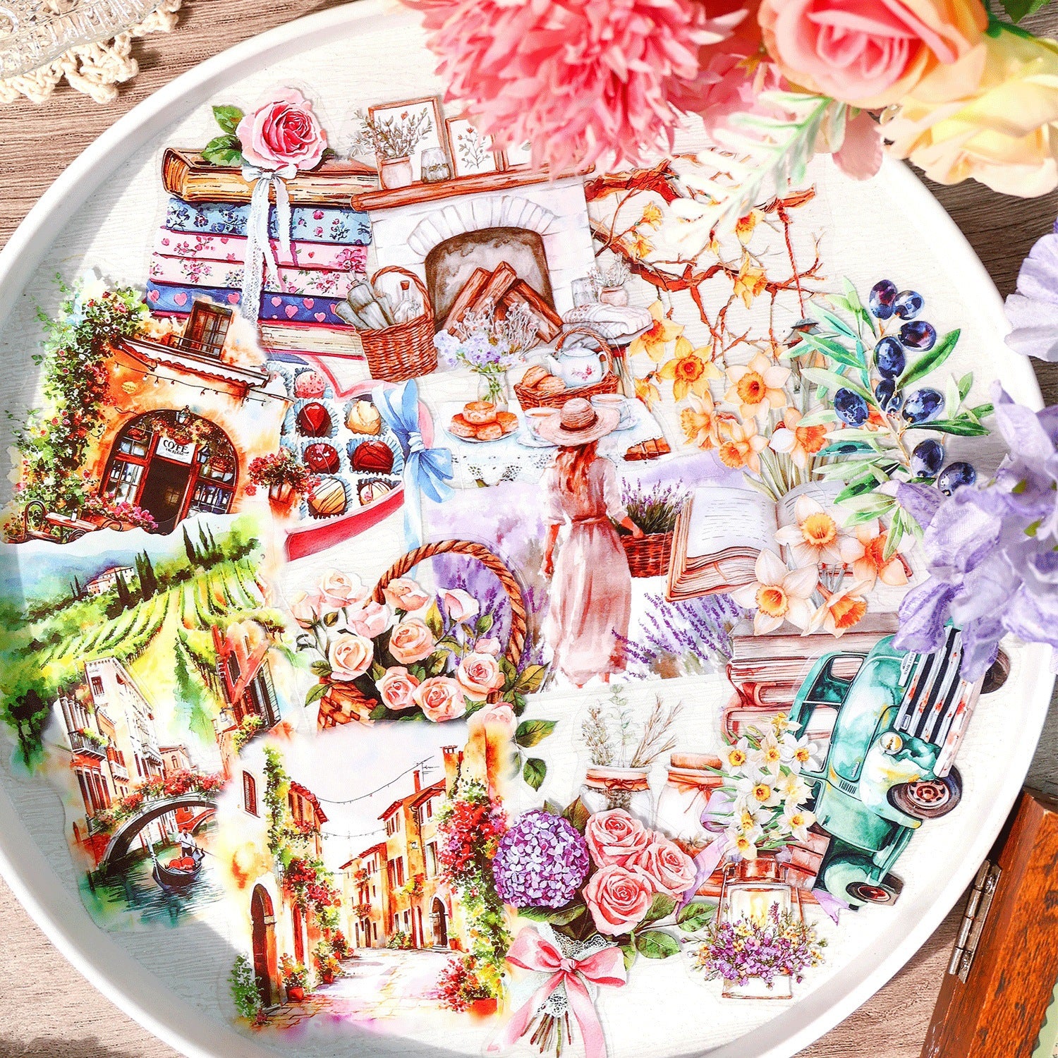 0328 Encounters in a Small Town Series Sticker -20Pcs each pack