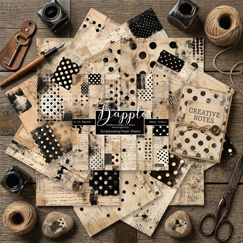 Vintage Dapple Background Paper -24Pcs each pack