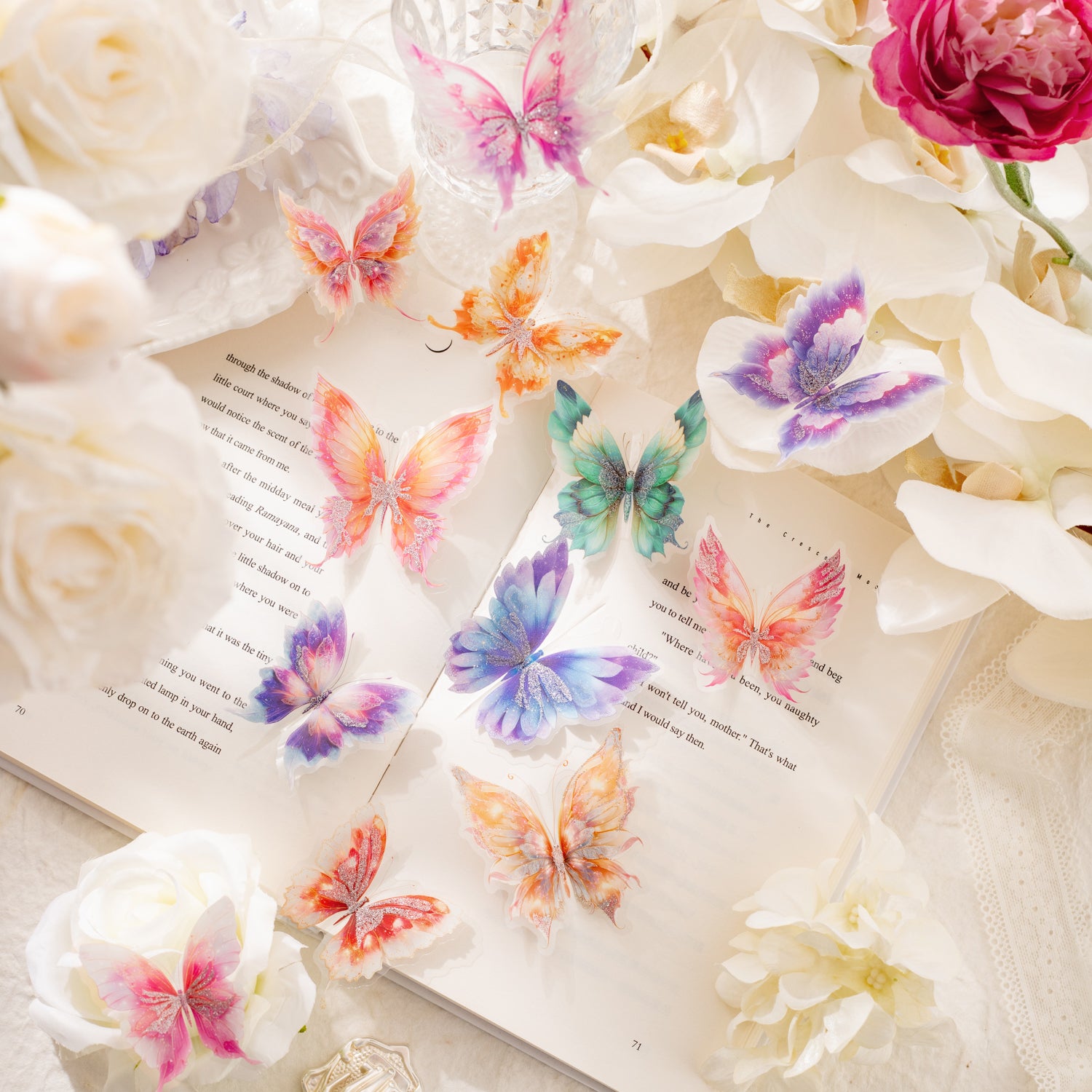 0826 Butterfly PET Sticker -20Pcs each pack