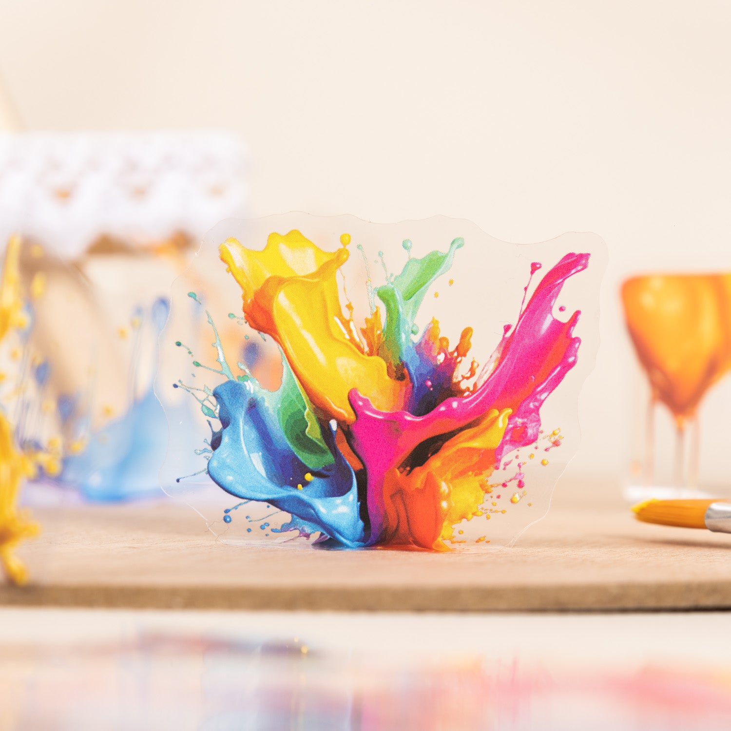 0319 Coloful pigments Series Sticker -20Pcs each pack