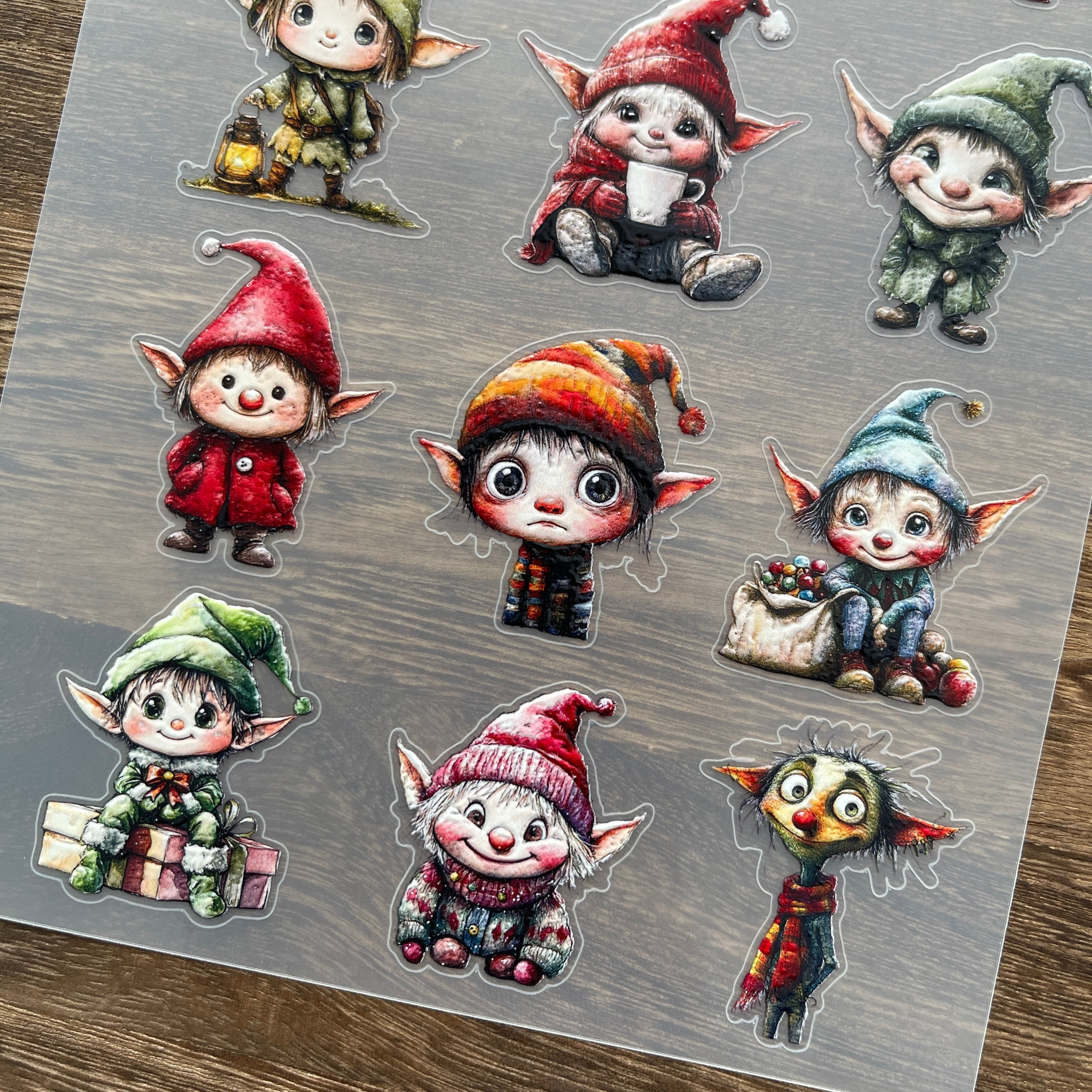 3D Elf PET Stickers 1pcs