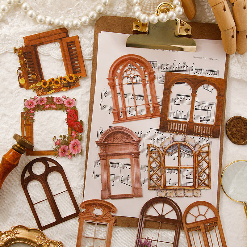 0524 The window diecut cardstock paper -10Pcs each pack