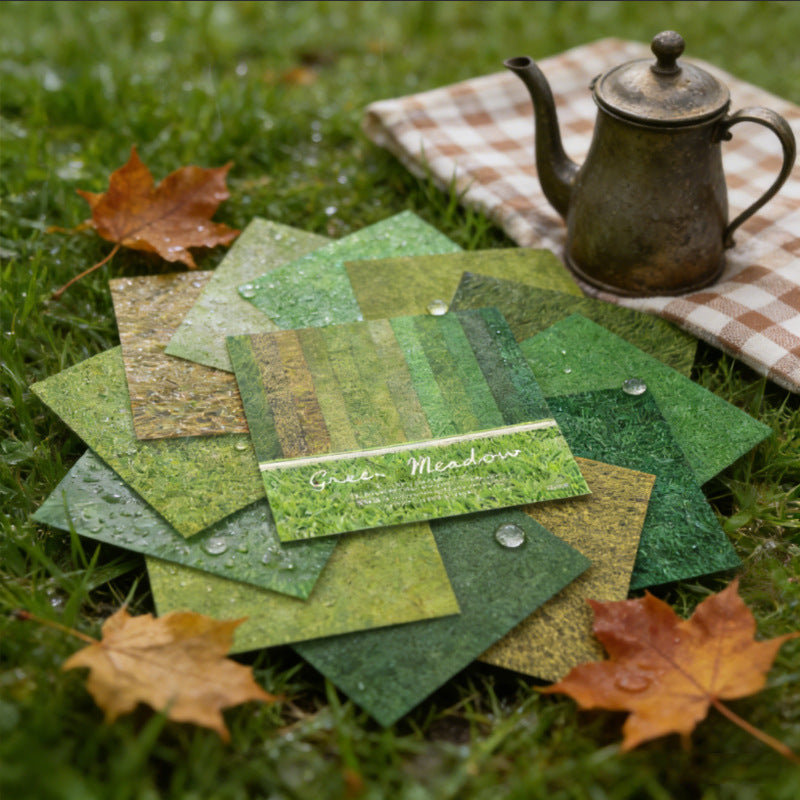 Green meadow background paper 21035B -24Pcs each pack