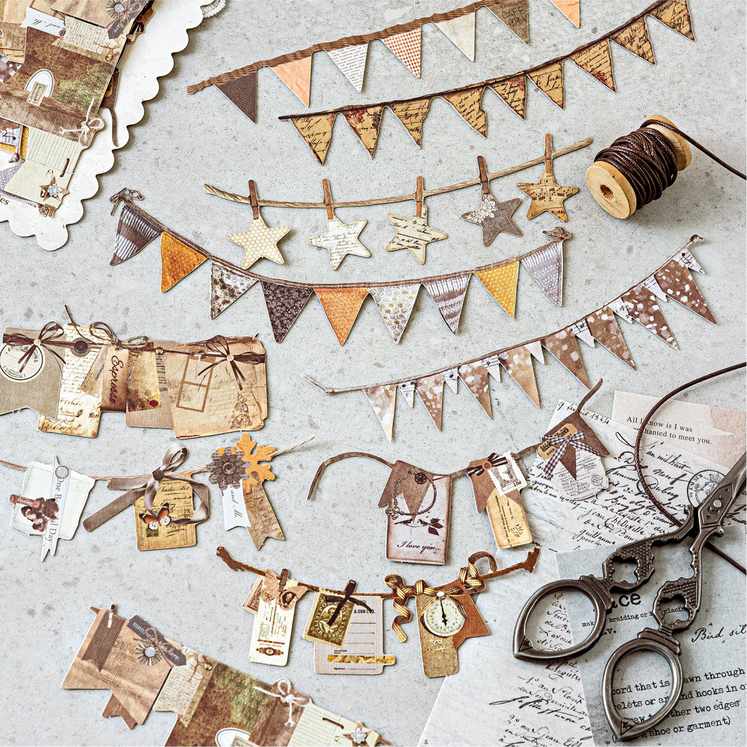 0927 Handicraft party cardstock Sticker -10Pcs each pack