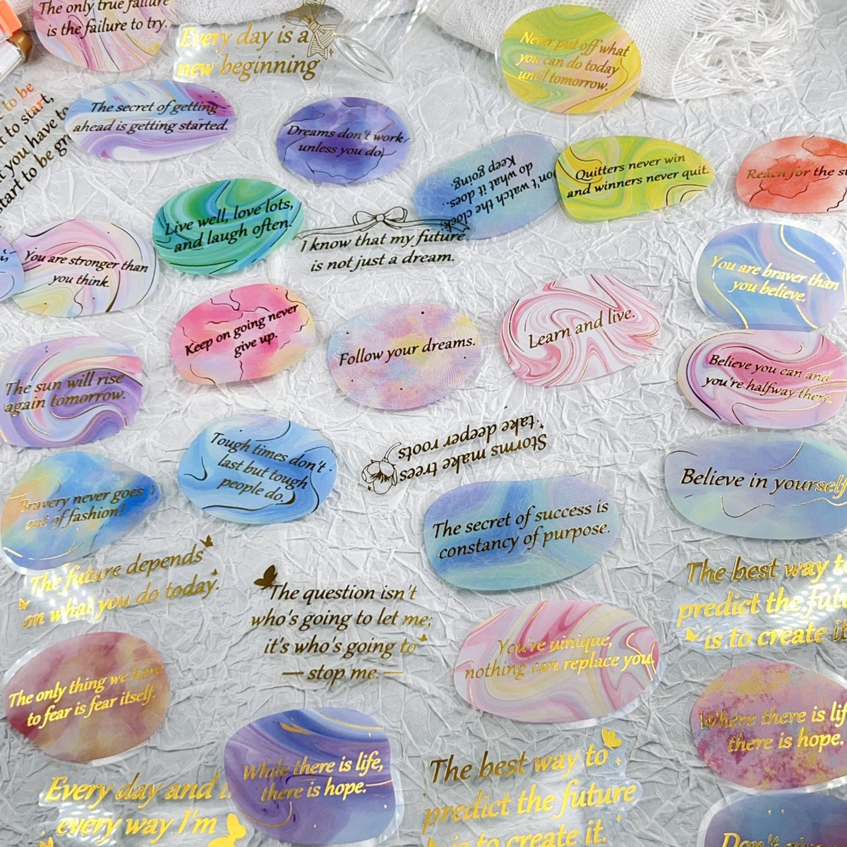 Soft Whispers sticker size
