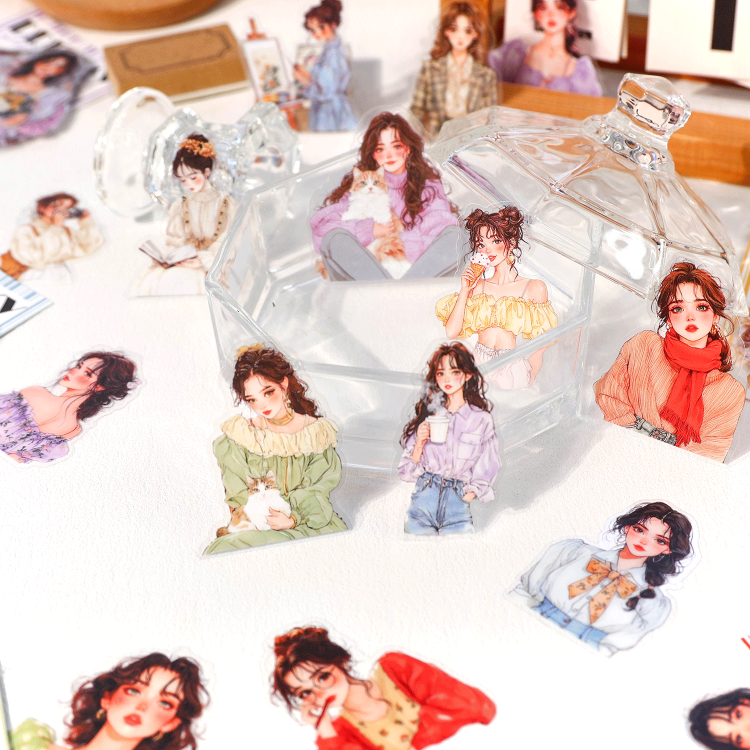 0324 Rainbow Girls Series Sticker -40Pcs each pack