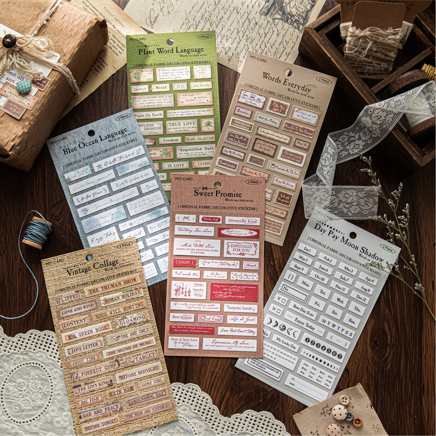 0622 Cloth label pre-cut Sticker -1Pcs each pack