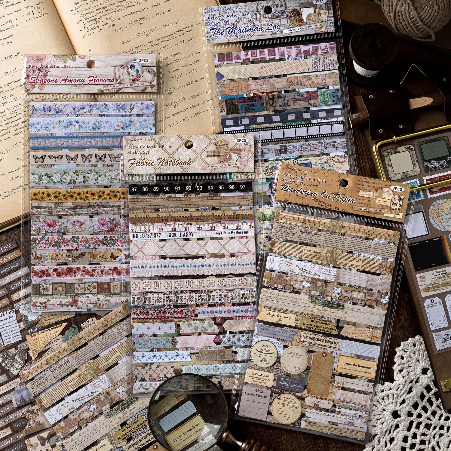 0719 Memories Collection sticker -3Pcs each pack