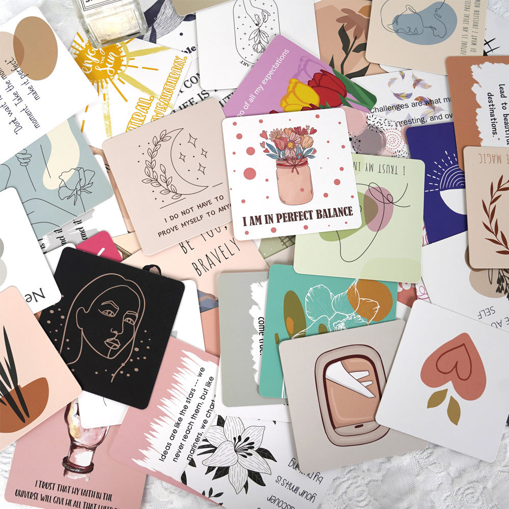 0802 50pcs Motivational greeting cards 10cm*10cm